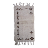 Tapis Vintage Berbère Marocain en Laine (69cm x 137cm), Années 1970