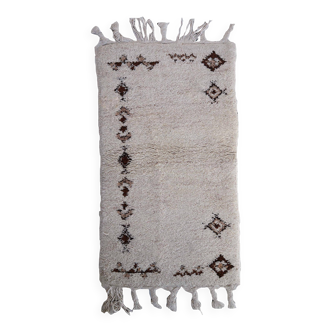 Tapis Vintage Berbère Marocain en Laine (69cm x 137cm), Années 1970