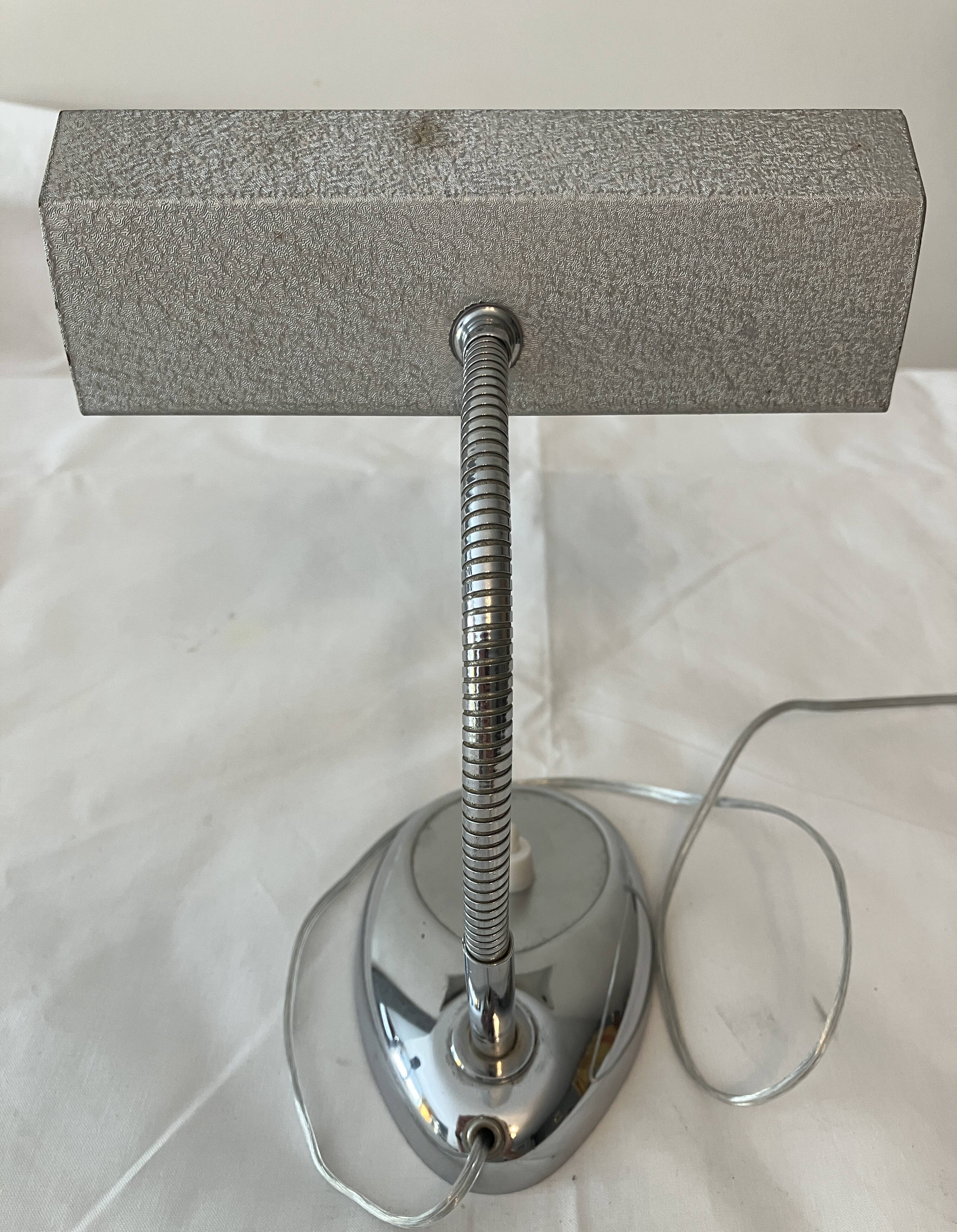 1960s steel and chrome desk lamp