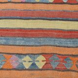 4x7 Handmade Wool Turkish Vintage Kilim Rug, 136x201Cm SK 32979