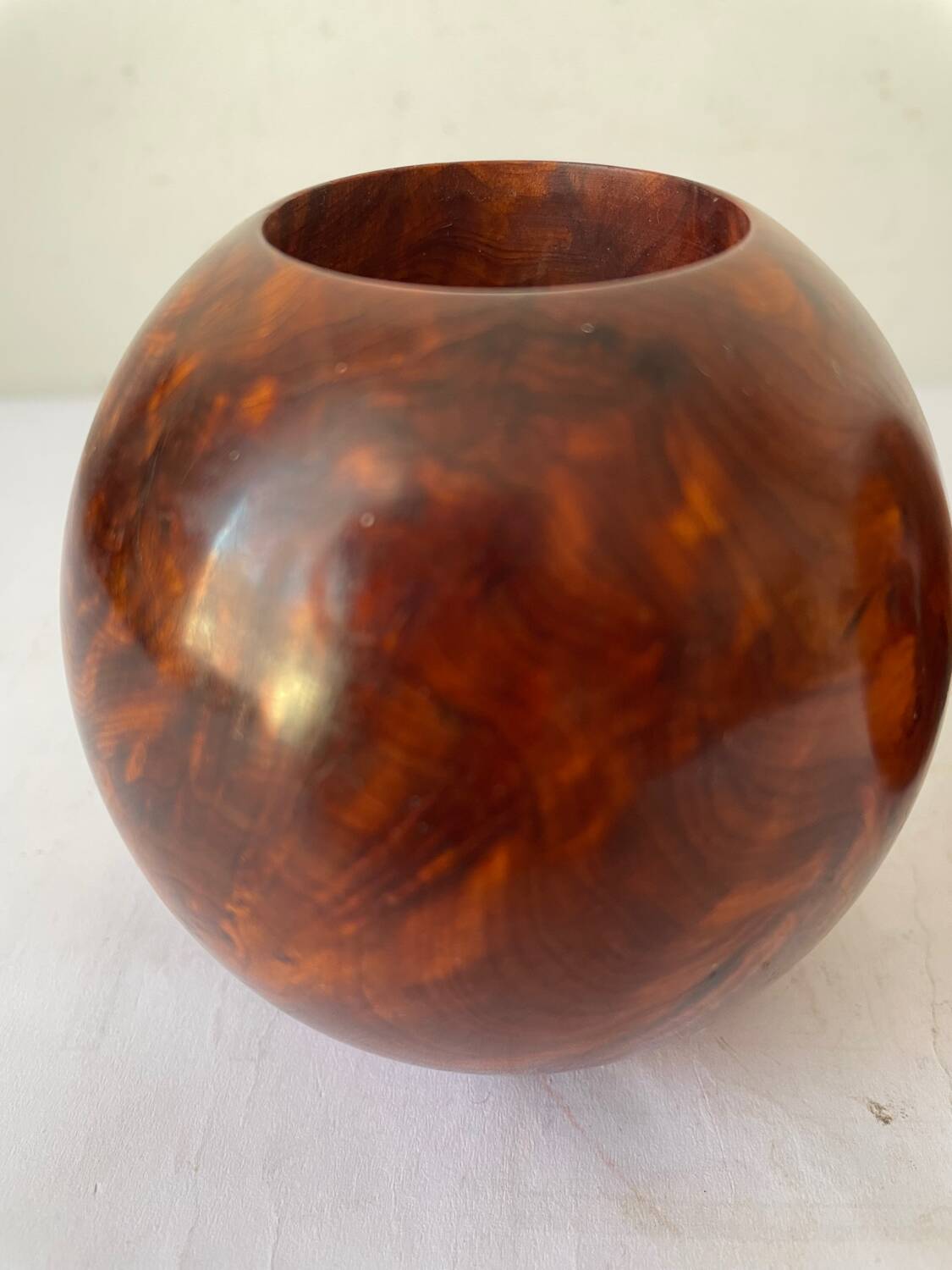 Pair of Thuya burl candlesticks