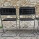 Four vintage chairs from the 1960s and 1970s, chrome with faux leather.