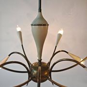 Lustre Stilnovo 12 arms brass Mid Century Modern 1950s
