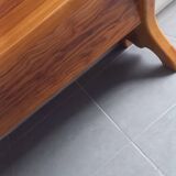Handcrafted solid olive wood bench