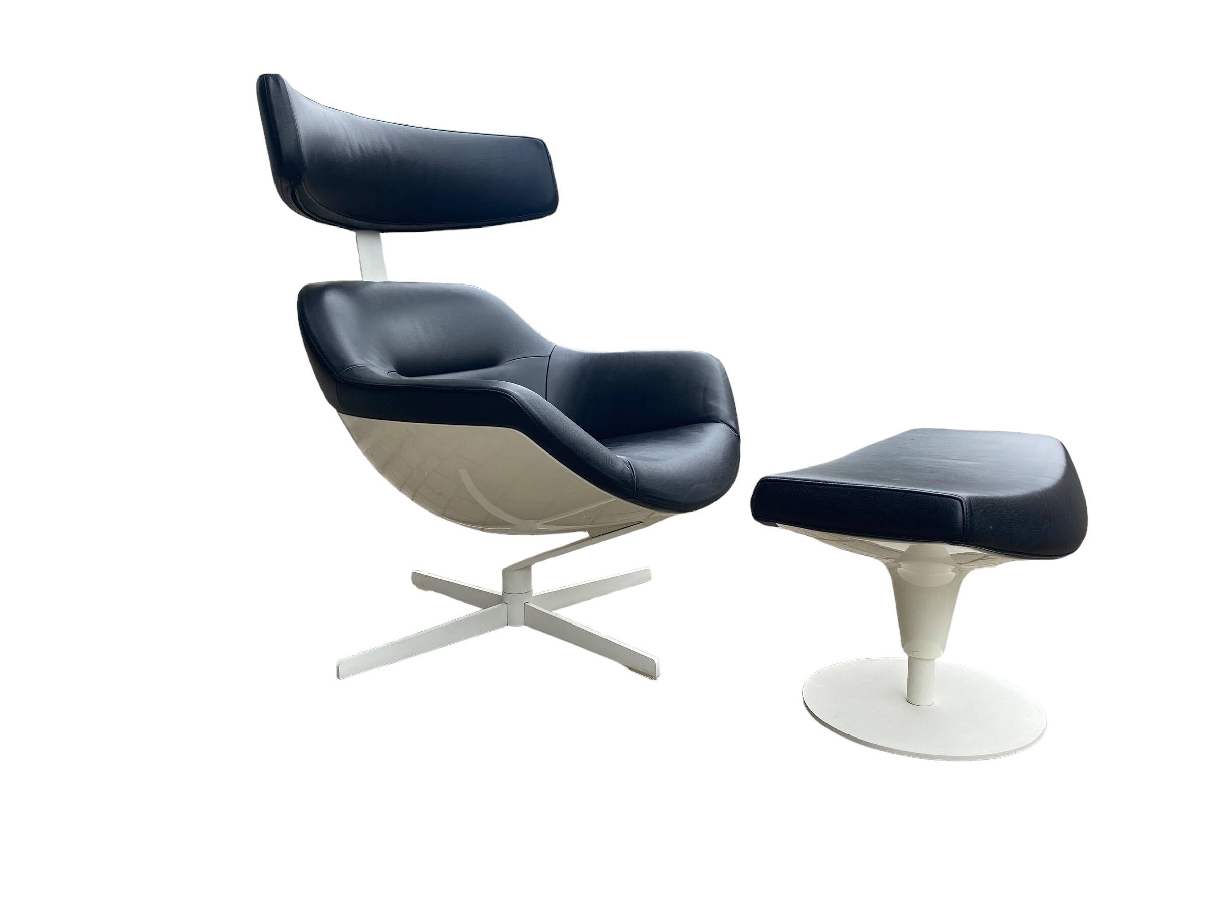 Auckland lounge chair and ottoman by Jean Marie Massaud for Cassina