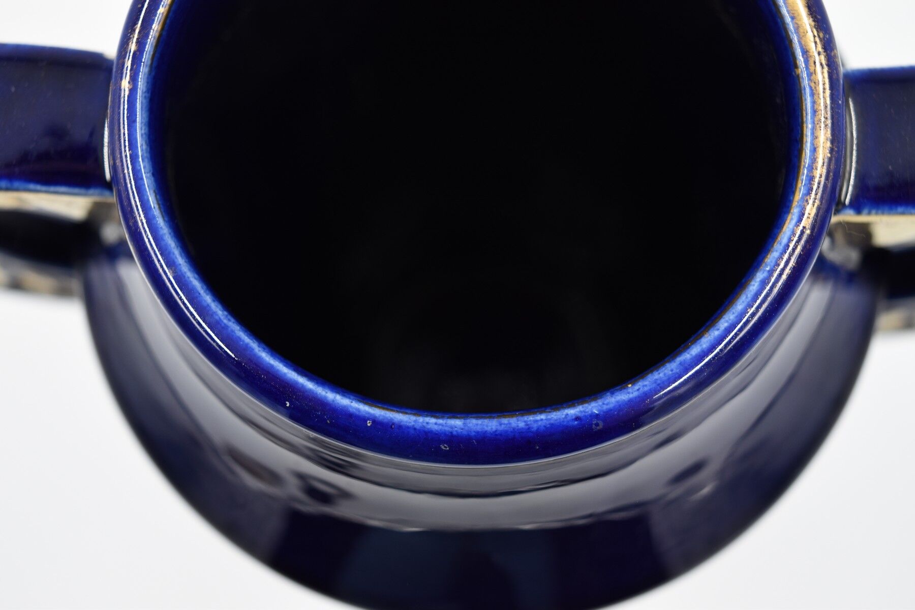 Large ceramic art deco vase by Odyv blue sèvres