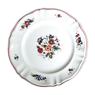 Ancien plat rond Sarreguemines Marly