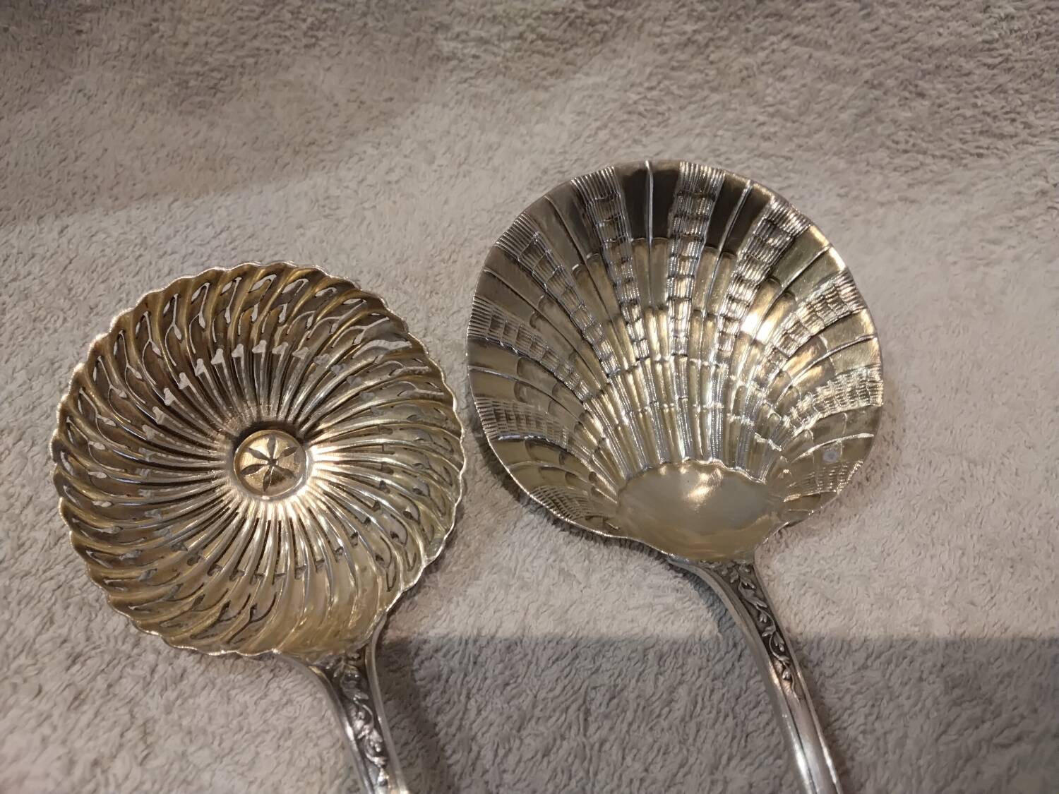 Strawberry set, 2 pieces, 950 silver, Minerva style, Rococo silversmith SAM