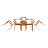 Set of 6 Italian cherry wood chairs