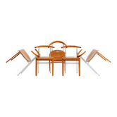 Set of 6 Italian cherry wood chairs