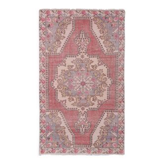 Tapis vintage turc Oushak, tissé à la main 132x216 cm