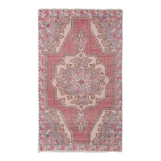 Vintage Turkish rug from Oushak, hand-woven 132x216 cm