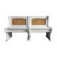Pair of wooden and wicker chest benches - vintage - 1960