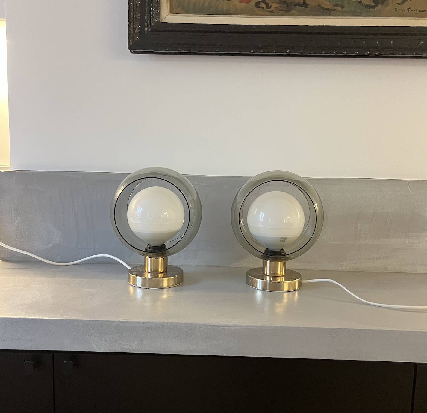 Pair of vintage Art Deco lamps