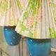 Vintage pair of blue ceramic table lamps