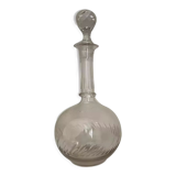 Carafe boule en cristal ciselé ancienne