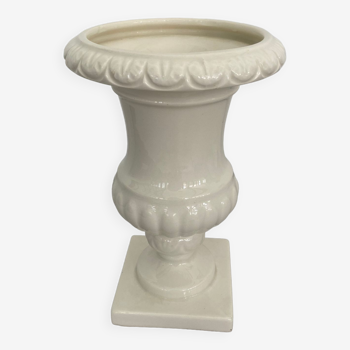 Medici vase ivory ceramic gien h 21,5cm