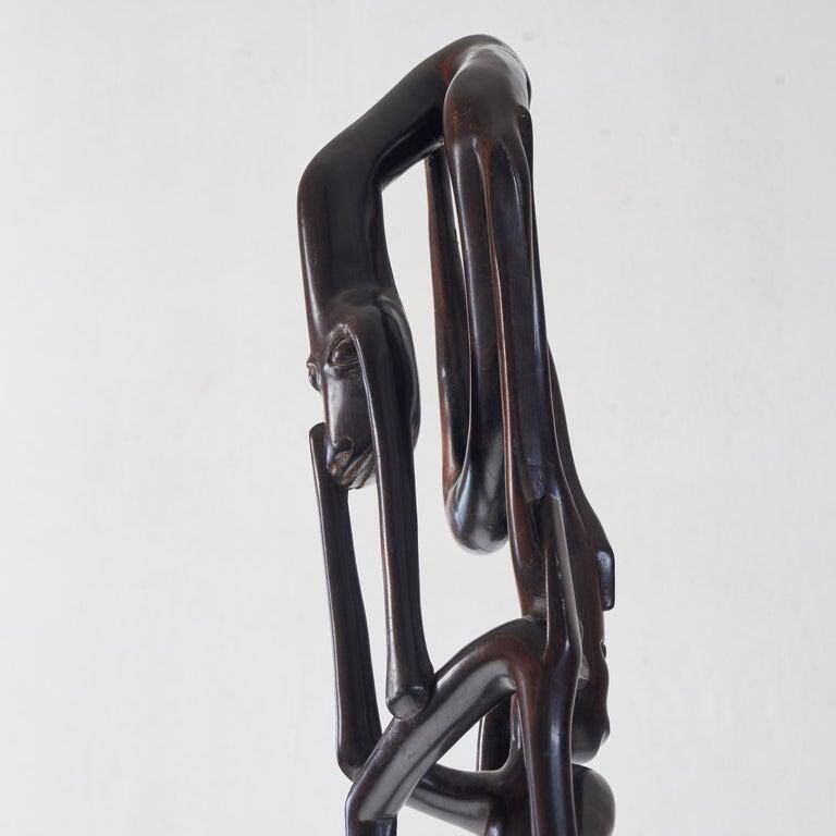 Modernist anthropomorphic sculpture Makonde 1950