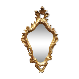 Miroir bois doré sculpté 60' vintage