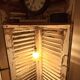 Suspension in opaline & brass – soft light and retro charm