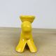 Vintage yellow ceramic horse candle holder