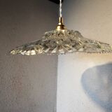 Vintage molded glass pendant light