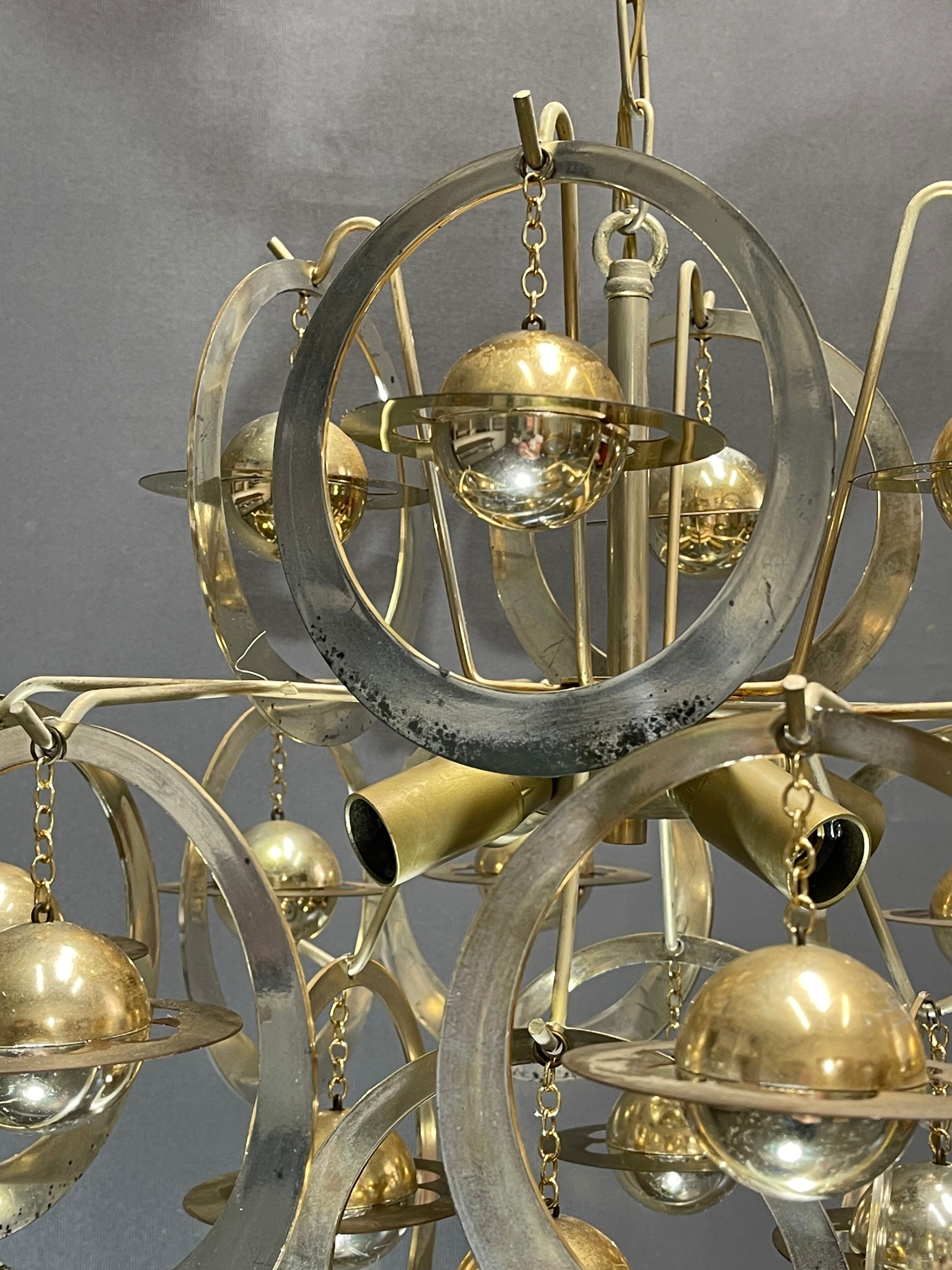 Vintage chandelier 70s planet
