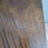 Superb english flat center desk napoleon iii style in mahogany circa 1880