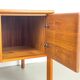 Bureau autoportant en teck avec porte et tiroirs, années 1970
