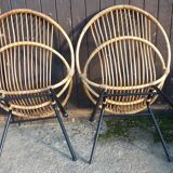 Vintage rattan lounge set