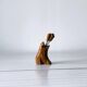 Support snail pikes / olive wood appetizer in the shape of a frog