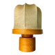 Italian "Cocoon" table lamp, resin and pine wood, 1970s