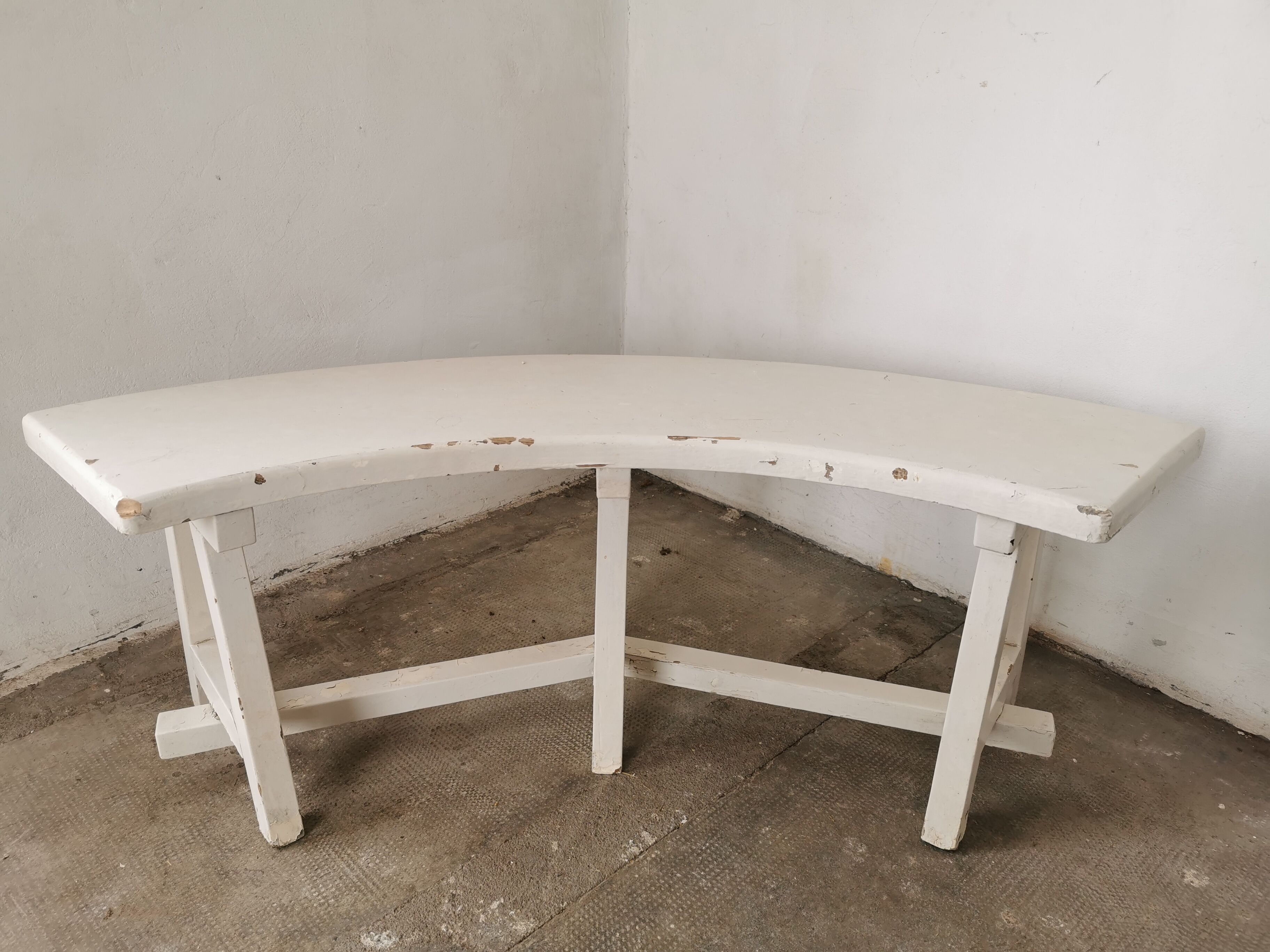 Pair of benches in white fir