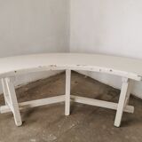 Pair of benches in white fir