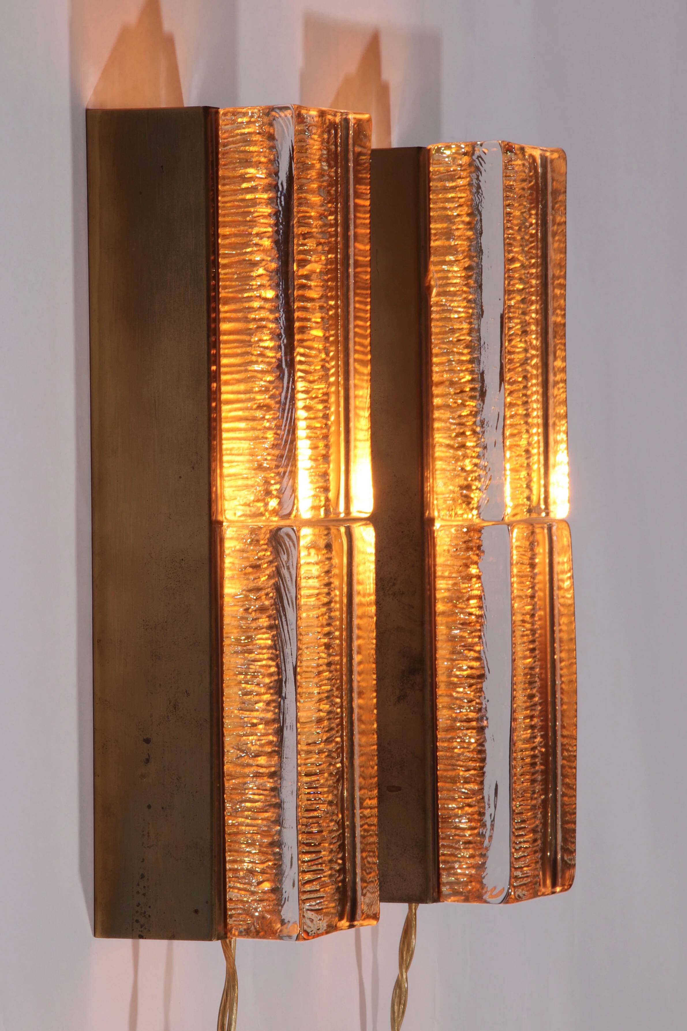 Atlantic double wall lamp by Vitrika, 1970s Danish design