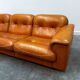De Sede DS-101 cognac leather sofa/canape/couch with iconic baseball stitching