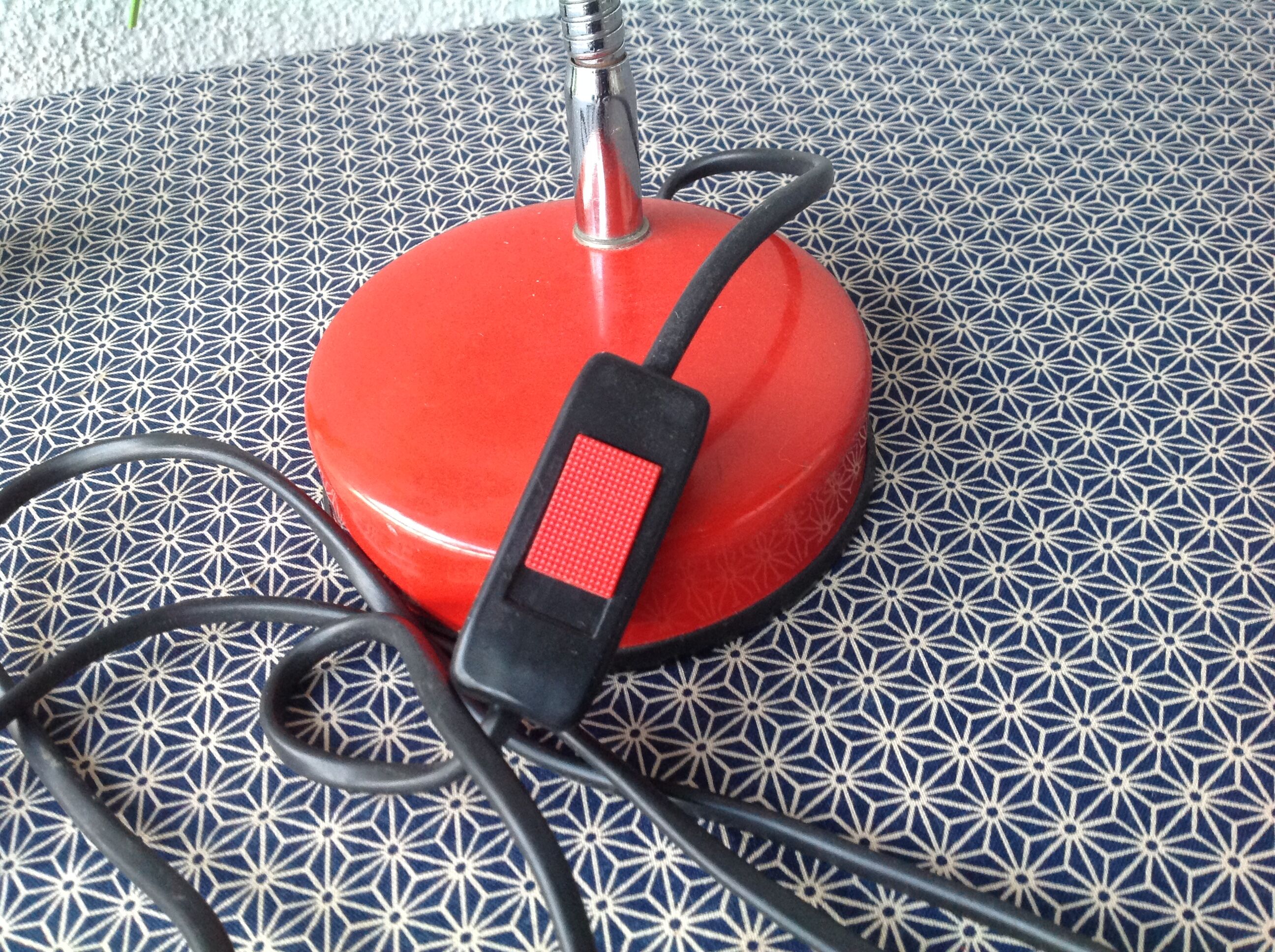 Vintage red office Veneta lamp