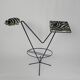 Fifties side table with newspaper rack and COGEBI ORNAMIN parts