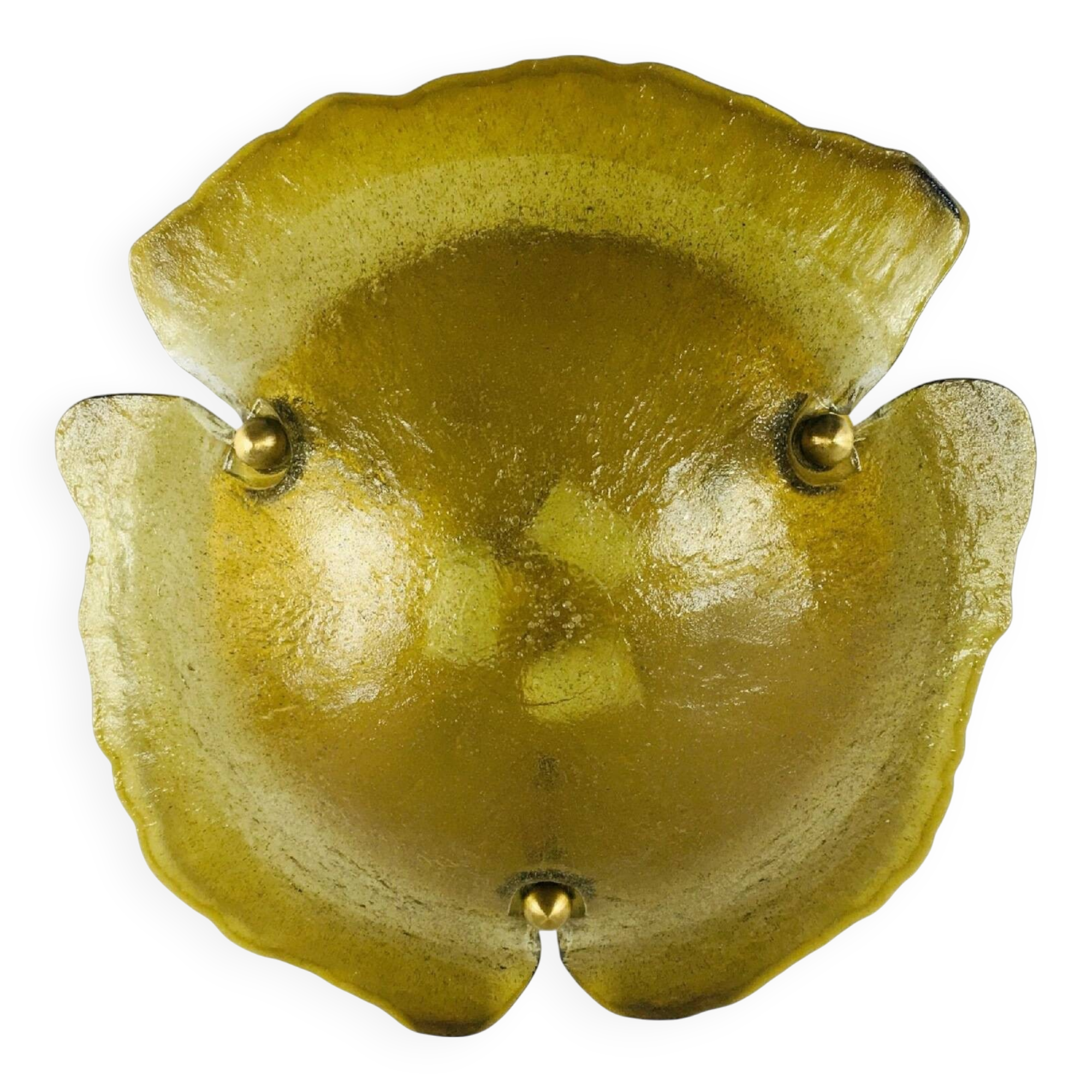 Grand plafonnier en verre de Murano en forme de fleur de Peill & Putzler, années 1970