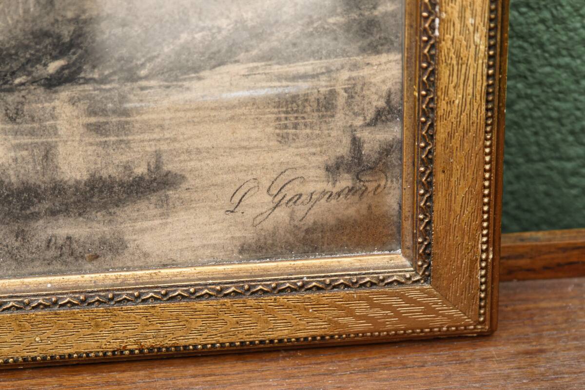 19th century drawing in black chalk