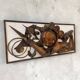 Henrik Horst 1970s brutalist metal wall sculpture
