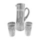St. Louis - Beer serving party (1) - Art Nouveau - Blown and engraved crystal