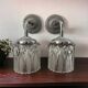 Pair of vintage chrome wall lights