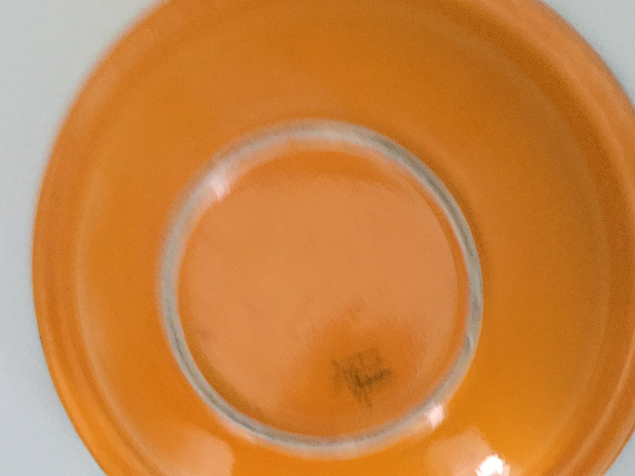 Dish dominant orange and green Saint Clement France