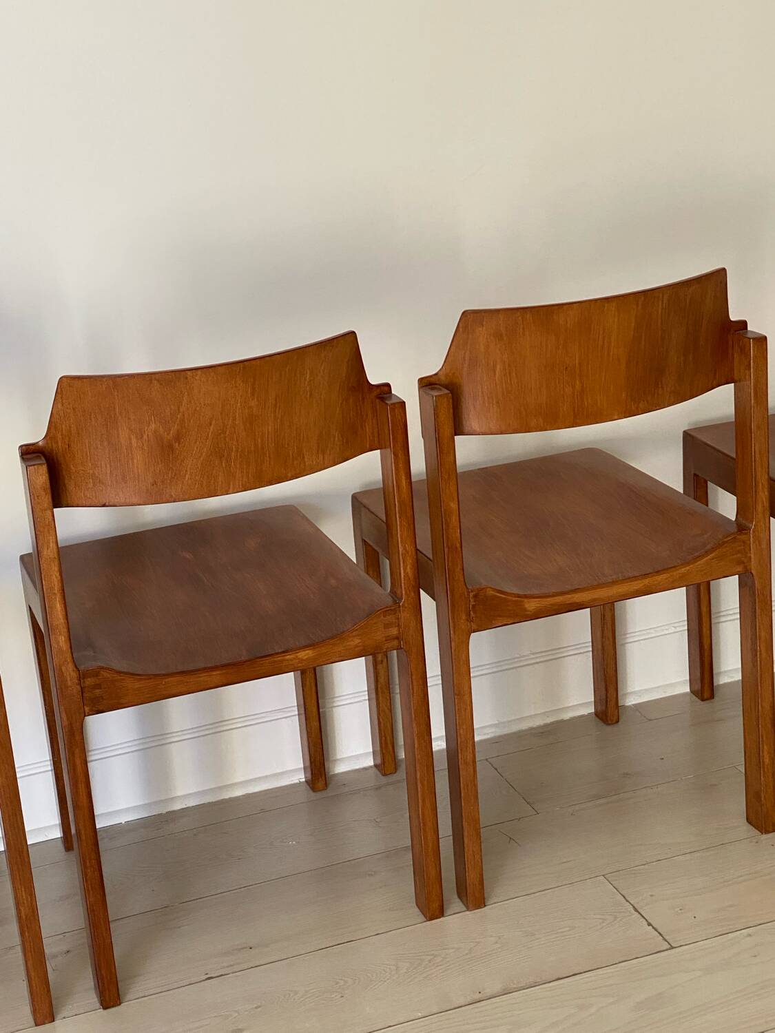 4 Schapp Mobel wooden chairs