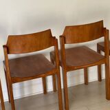 4 Schapp Mobel wooden chairs