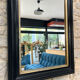 Antique Louis-Philippe black mirror, 75.5cm/48.5cm, trumeau style