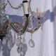 4 vintage crystal chandelier pendants