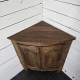 Encoignure galbée xixème en chêne