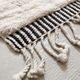 Moroccan Berber carpet m'rirt ecru black diamonds 3,72x3,10m
